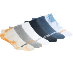 Cotton Tie-Dye No-Show Socks - 6 Pack