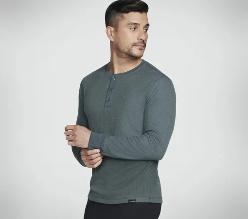 GO KNIT Waffle Henley