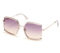 Modified Butterfly Semi-Rimless Sunglasses