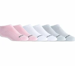 6 Pack Non Terry No Show Socks
