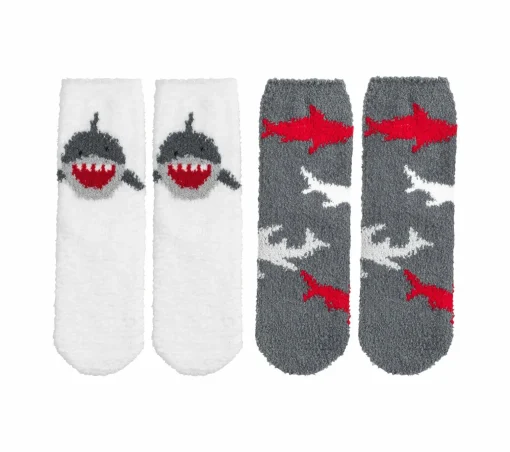 Shark Cozy Crew Socks - 2 Pack
